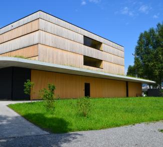 Sportgebäude Wiesenrain Außenansicht