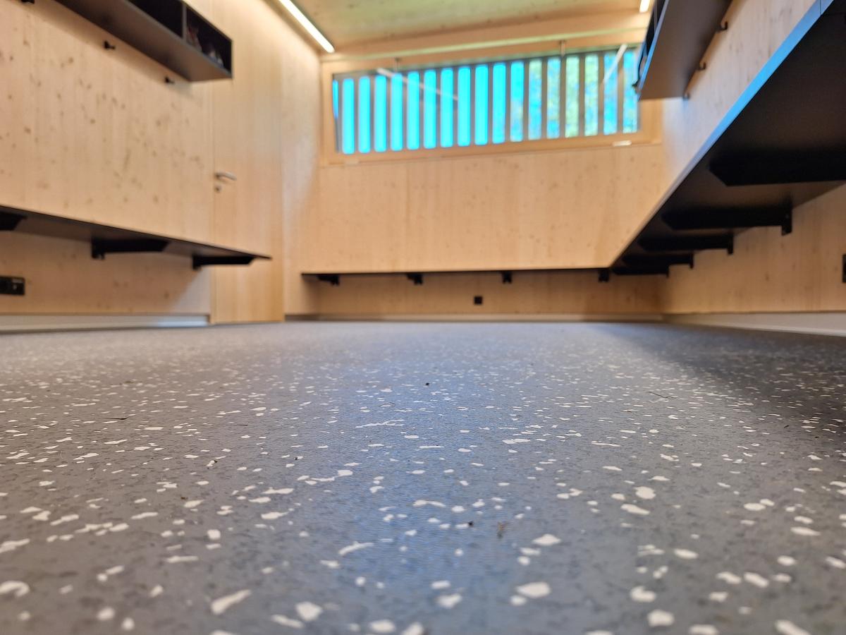 Umkleidekabine Boden Nahaufnahme